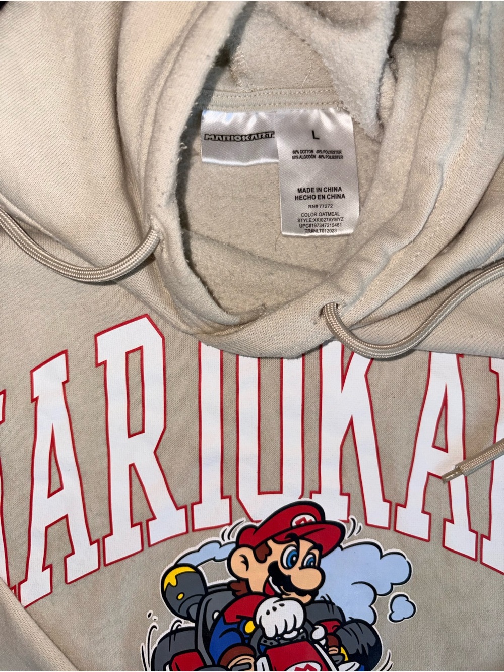 Nintendo Mario Hoodie Size L